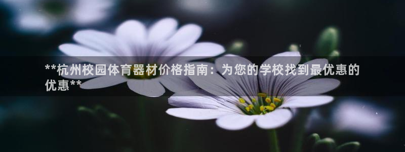 星乐娱乐：**杭州校园体育器材价格指南：为您的学校找